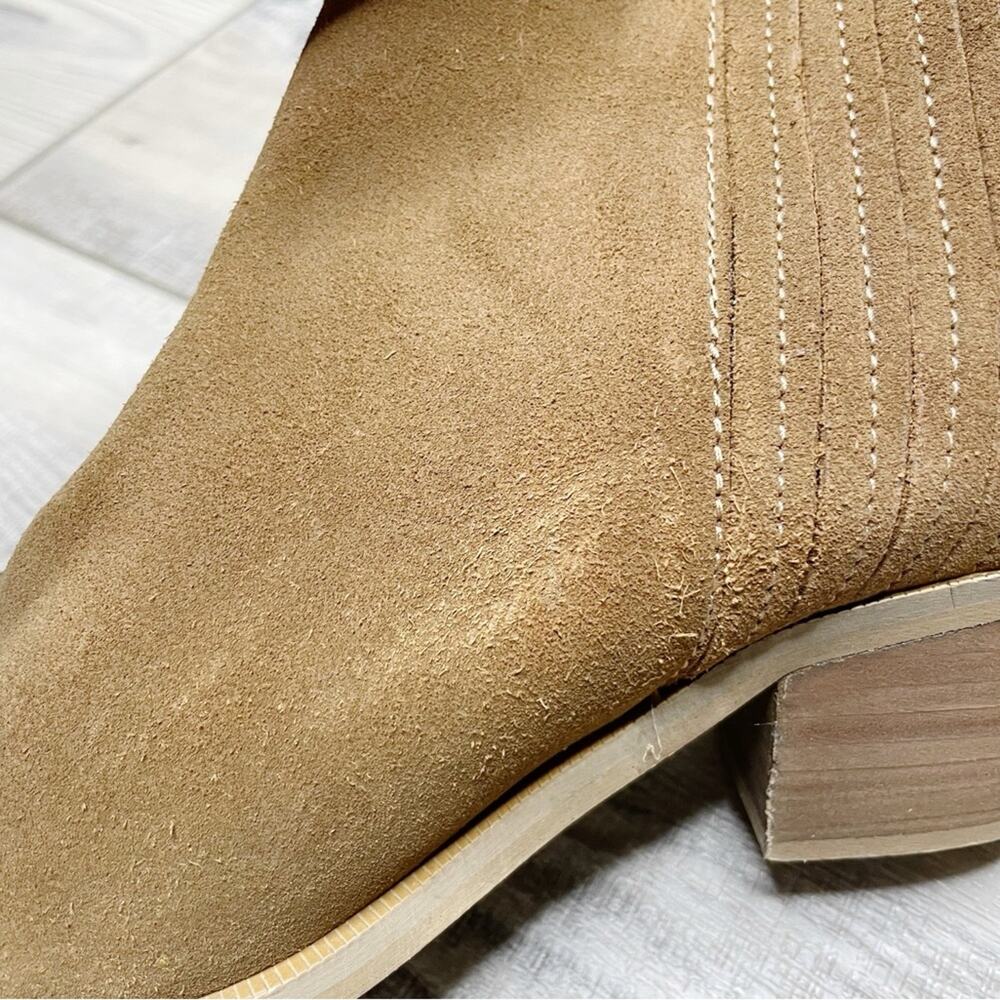 Steve Madden Webster Suede Leather Western Ankle Booties Tan Size 6M - Picture 10 of 10